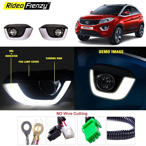 Buy Tata NEXON Dual Function Led DRL Day Time Running Lights With Fog