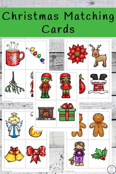 Christmas Matching Cards Simple Living Creative Learning