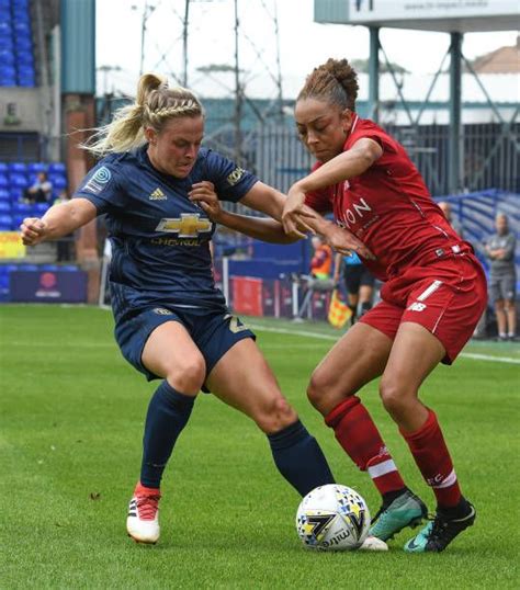 Jess Clarke Of Liverpool Fc Women And Kirsty Smith Of Manchester United