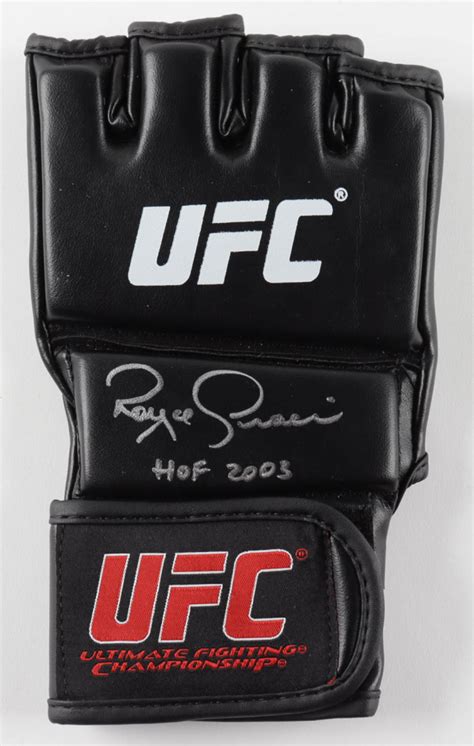 Royce Gracie Signed Ufc Glove Inscribed Hof 2003 Pa Coa Pristine