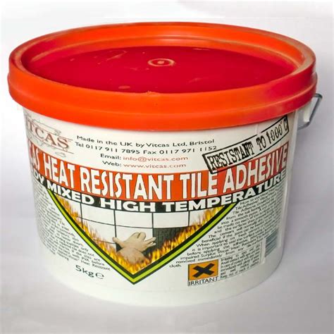 Heat resistant tile adhesive - 5 kg tub | Fireplace Tiles