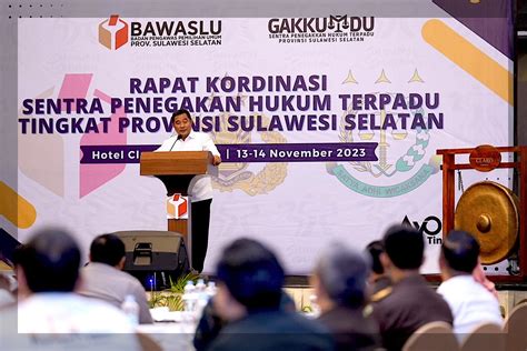 Forkopimda Dan Bawaslu Sulsel Komitmen Tegakkan Gakkumdu Di Pemilu 2024