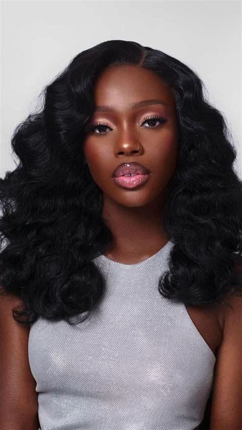 Coleen hair | Glamour makeup looks, Real hair wigs, Dark skin makeup