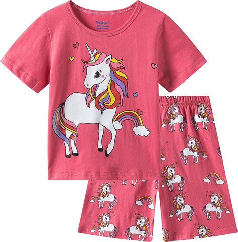 Ensemble de pyjama d été à manches courtes pour petites filles Haut