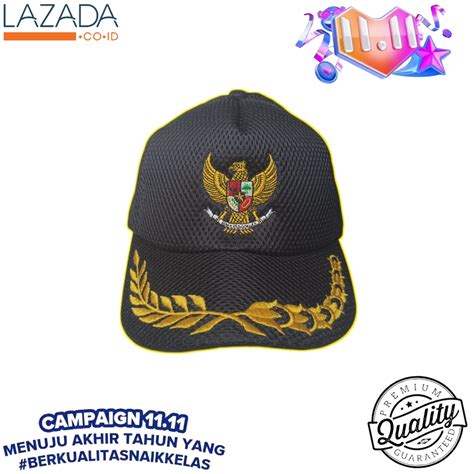 Topi Jaring Logo Garuda Padi Kapas Garuda Indonesia Nkri Peta Indonesia