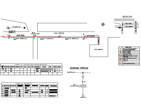 Proyecto De Linea De Media Tension En Autocad Cad Kb Bibliocad