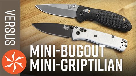 Compact Edc Clash Benchmade Mini Bugout Vs Mini Griptilian Knifecenter Reviews Youtube