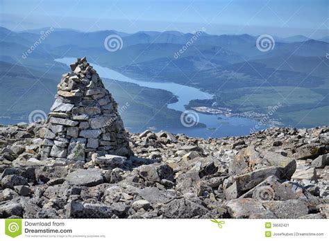 View from the Ben Nevis Summit Stock Image - Image of landscape ...