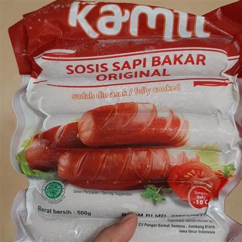 Jual Kamil Sosis Sapi Bakar Original Lada Hitam Kemasan 500gr