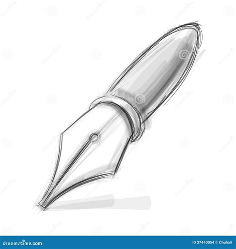 Old fashioned ink pen stock vector. Illustration of oldfashioned - 37440054