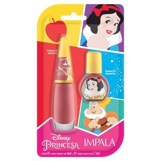 Kit C Blister Esmalte Impala Princesas Disney Cores E Ml