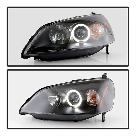 Farol Civic Angel Eyes Led M Scara Negra Parcelamento