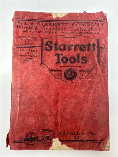 Lot Vintage Starrett Tool Catalogs Timeless Gems