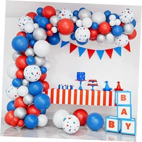 Red White And Blue Balloon Garland 4th Of July Balloon Garland Arch Kit