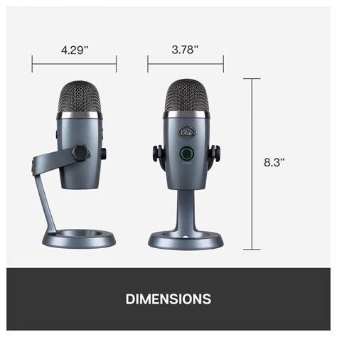 Microfone Blue Yeti Nano Usb Shadow Grey Na