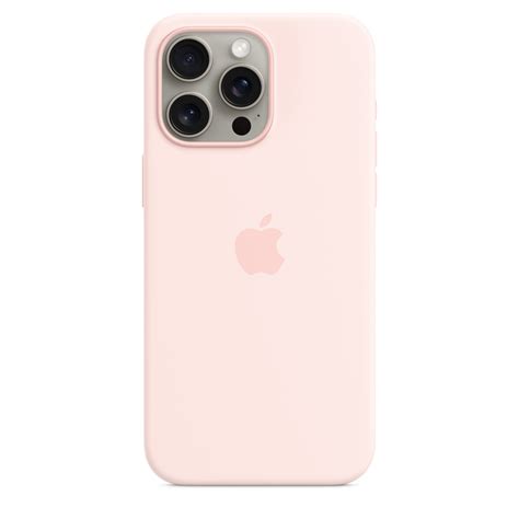 Iphone 15 Pro Max Silicone Case With Magsafe — Light Pink Apple Au