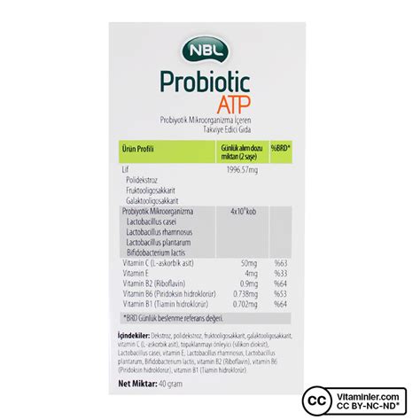 Nbl Probiotic Atp Sa E Probiyotik Vitaminler