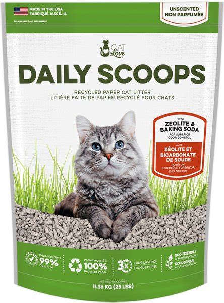 Cat Love Daily Scoops Paper Cat Litter 11 36 Kg Bag Chewy Canada