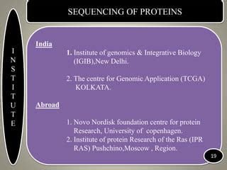 Sequencing of protein | PPT