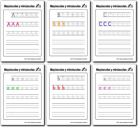 Ejercicios para mejorar la letra de los niños Planas de letras