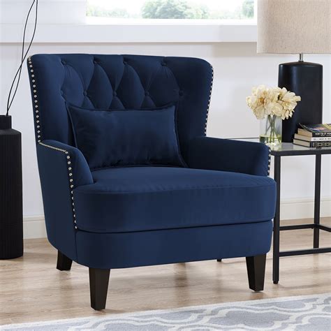 navy blue accent chair 9