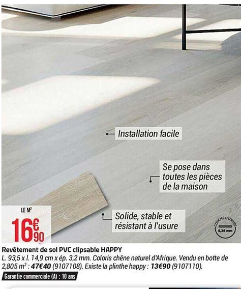 Promo Revêtement De Sol Pvc Clipsable Happy chez Bricorama iCatalogue fr