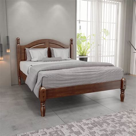 Cama de Casal em Madeira Maciça 140cm Ouro MadeiraMadeira