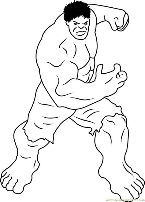 Incredible Hulk Coloring Page For Kids Free Hulk Printable Coloring