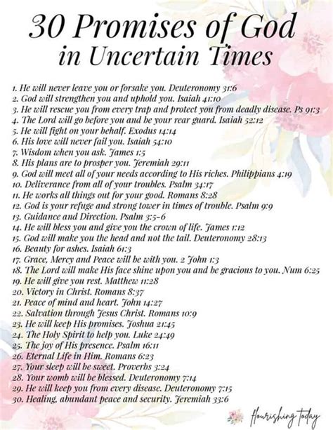 Of God S Promises In The Bible For Uncertain Times Bible Promises