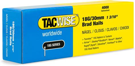 Tacwise 0394 Clous de Finition Brad Galvanisés de Type 18G 15 mm Lot