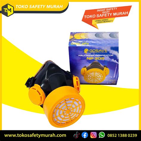 Masker Obat Single Filter Gosave Np Chemical Respirator Half Mask