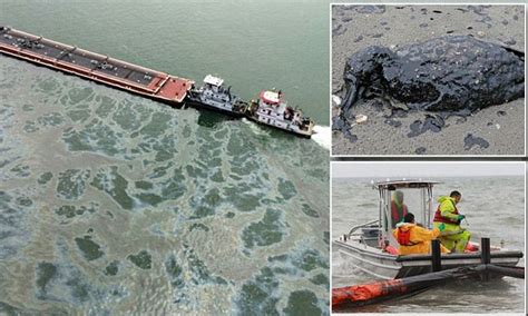 'Significant' oil spill closes US ship channel | Daily Mail Online