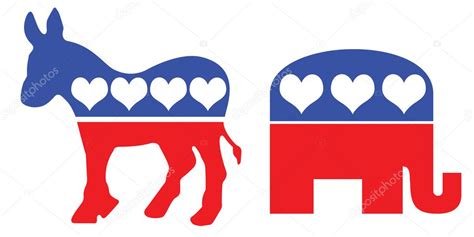 American Political Party Symbols — Stock Vector © OlegMirabo #11108278