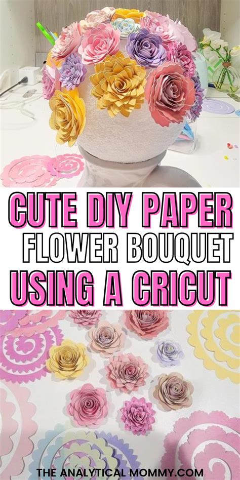 How To Make A Paper Flower Bouquet An Easy Cricut Flower Craft Free 3d Flower Template Video