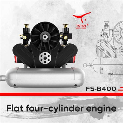 Toyan Engine Fs B400 14cc Flat Four Engine Horizontal Opposed Four Cyl Enginediyshop