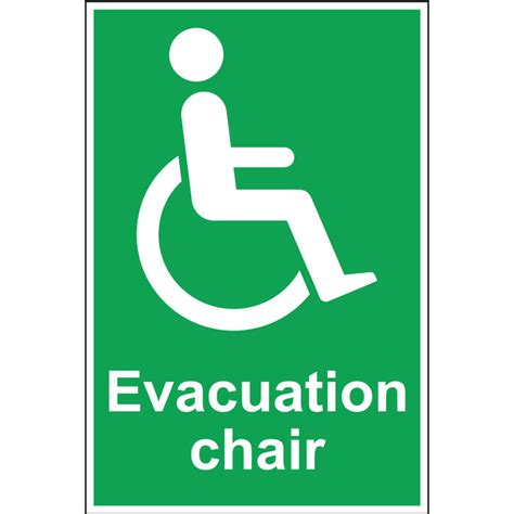 Evacuation Chair Sign First Aid Signs Safety First Aid