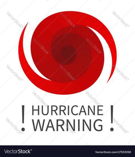 Graphic Banner Hurricane Warning Royalty Free Vector Image