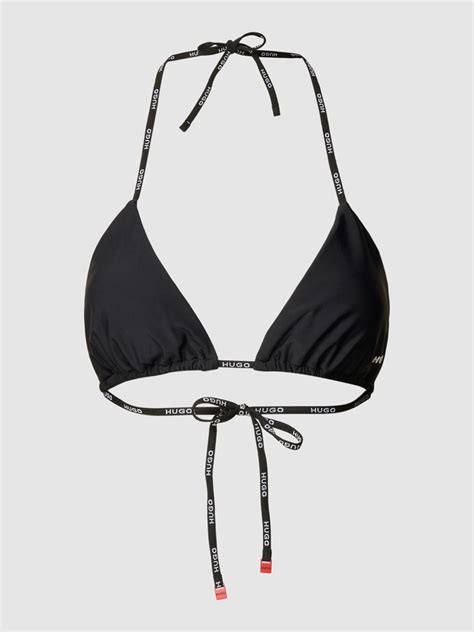 HUGO Bikini Oberteil Mit Label Detail Black Online Kaufen