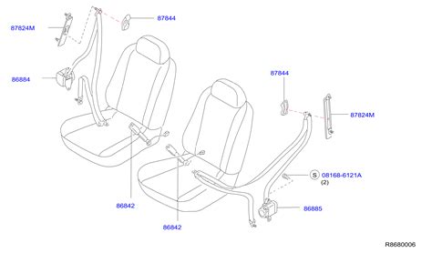 Nissan Rogue Seat Belt Receptacle Right Front 86842 ZB21A