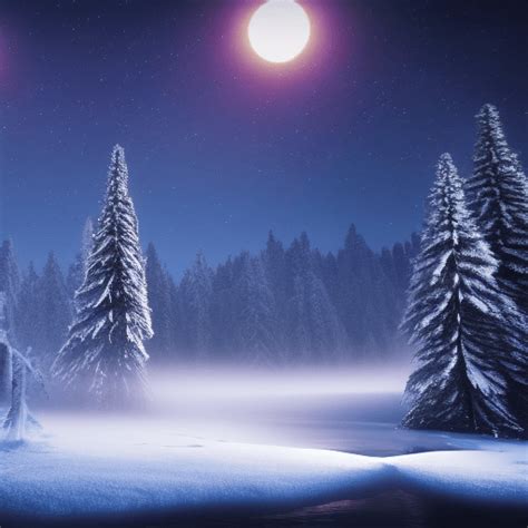 Christmas Night Sky Snow