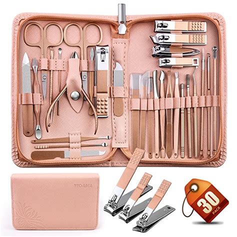 Amazon WOAMA 30 Piece Manicure Set Professional Nail Clippers Set