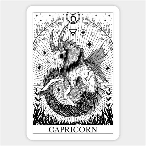 Zodiac Sign Tarot Card Capricorn By Occultomastore Capricorn Art