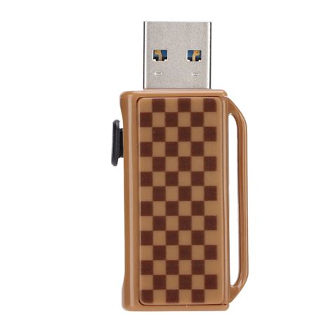 Flash Drive Portable Grid Pattern Push Pull Thumb Memory Stick For