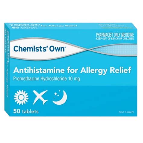 Chemists Own Antihistamine For Allergy Relief Promethazine 10mg Tab X