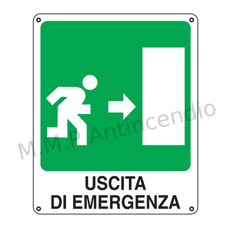 Cartello Uscita Di Emergenza A Destra