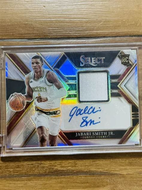 Jabari Smith Jr Rc Auto Panini Select Rja Jsj Argent Prizm Rpa