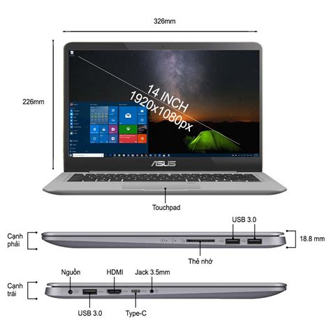 Asus Vivobook S14 S410ua Eb218t I3 7100u 4gb Ram 1tb Hdd Uhd Graphics 620 141 Fhd