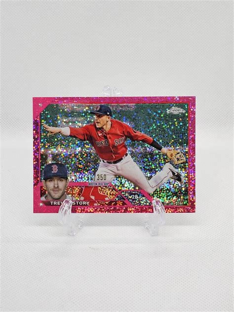 2023 Topps Chrome Red Sox Trevor Story Magenta Speckle 350 Refractor