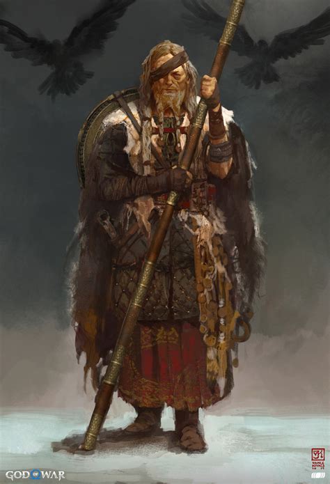 Odin the Traveler Concept Art God of War Ragnarök Art Gallery