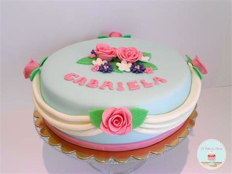 Flower Cake Decorated Cake By Ana Crachat Cake Designer CakesDecor